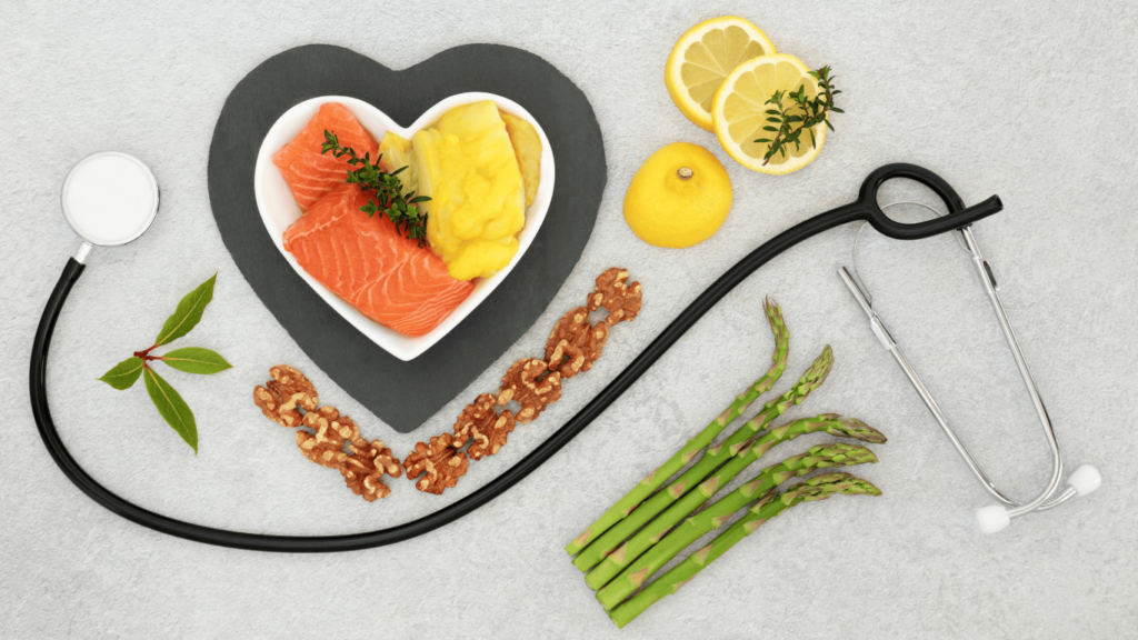 plato en forma de corazón con salmón y puré de patata